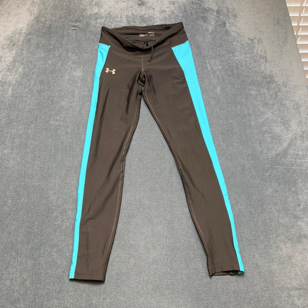 Under Armour HeatGear Compression Leggings Women Medium Black Training Ankle Zip
